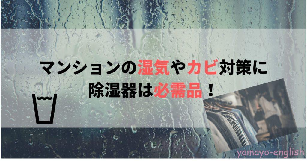 マンション住まいに欠かせない除湿器 梅雨の湿気やカビ 冬の結露対策に効果的 英語ときどき家事育児 幼児英語教育